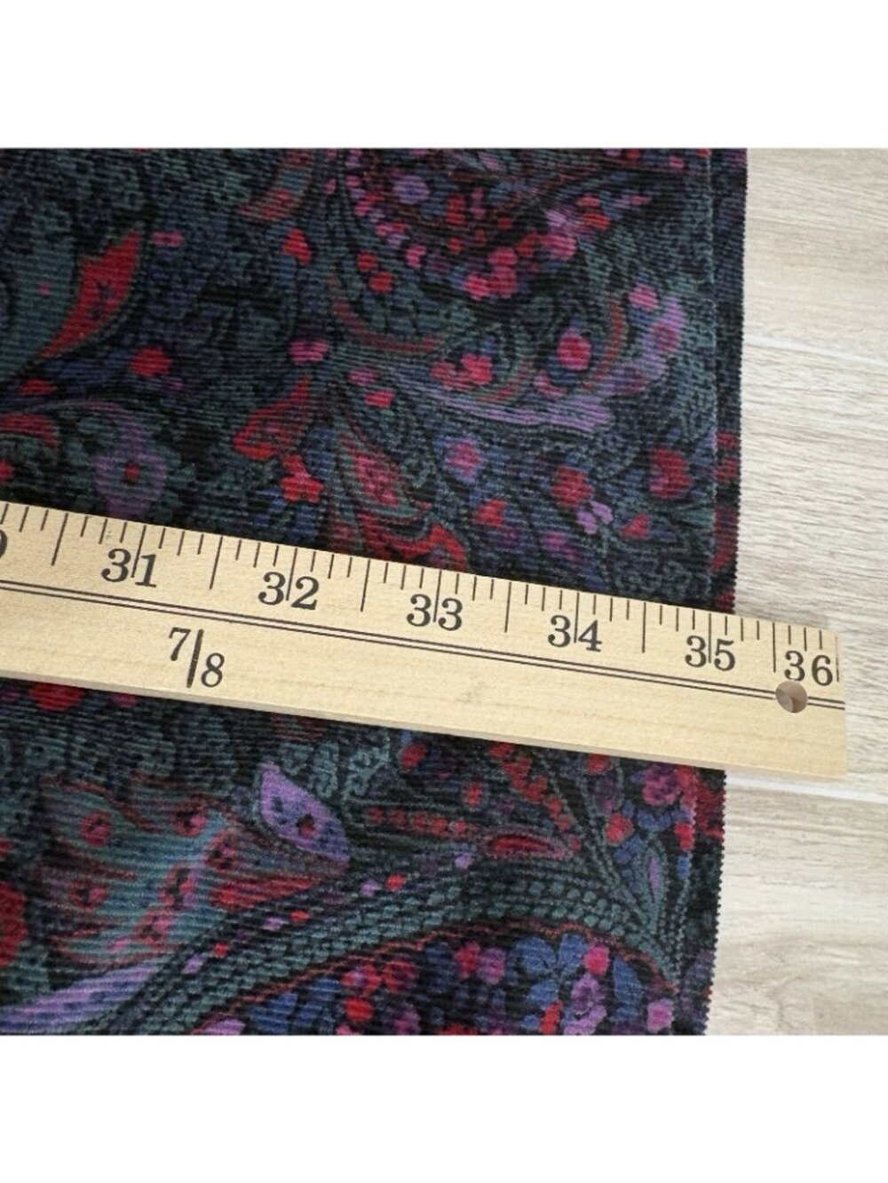 L.L.Bean Paisley Corduroy Pleated Midi Skirt - Picture 14 of 15